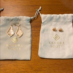 Lot 2 Kendra Scott rose gold earrings Tessa Alex